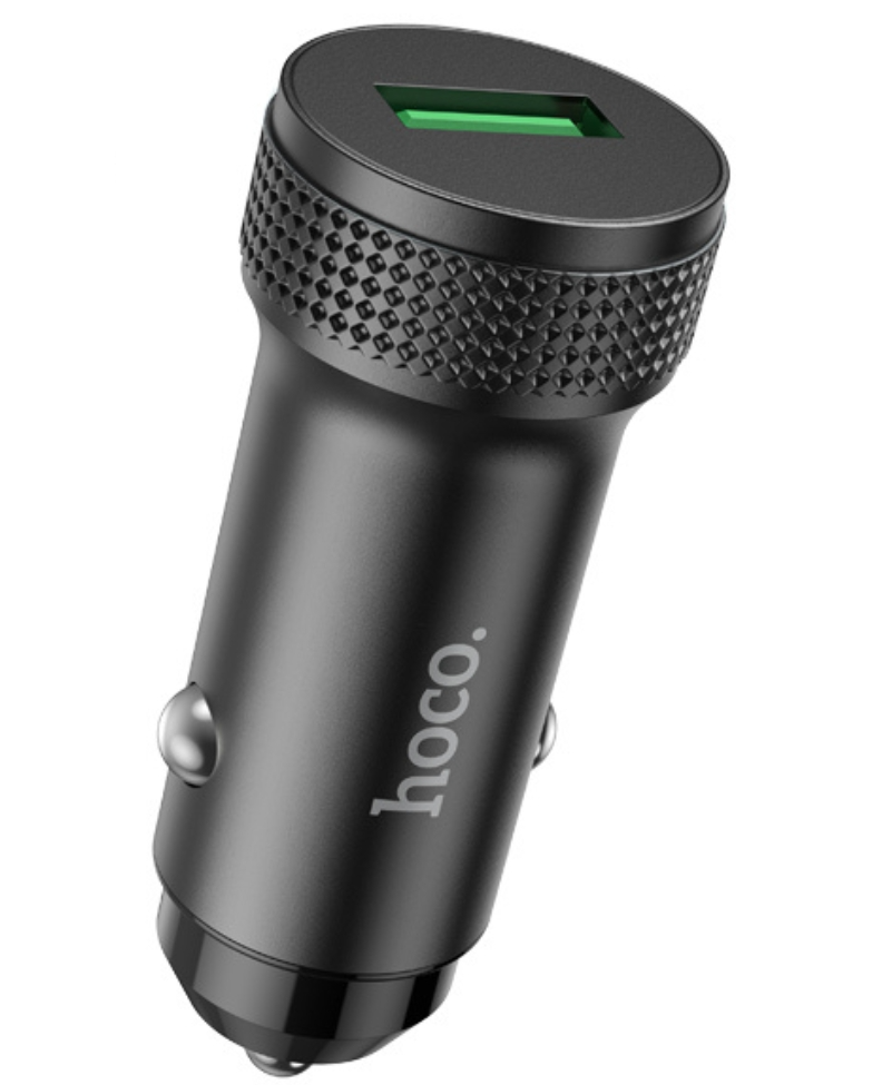 Avto polnilec HOCO Z49A, 18W, 3A, 1 x USB-A, Črn