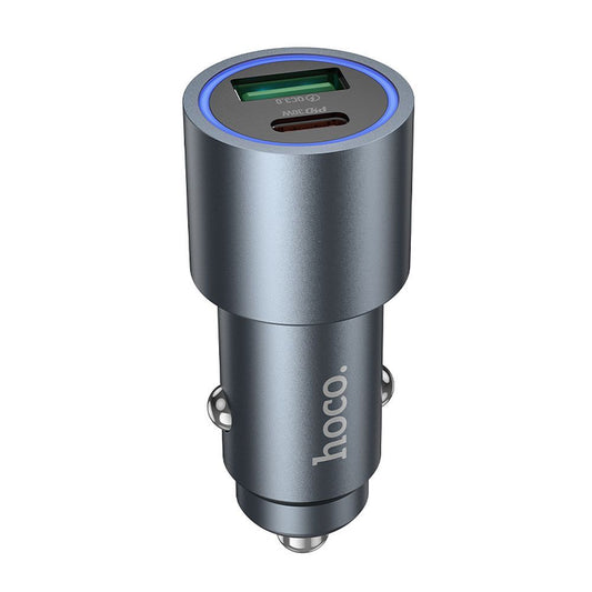 Avtomobilski polnilec HOCO Z60, 48W, 3A, 1 x USB-A - 1 x USB-C, Črn