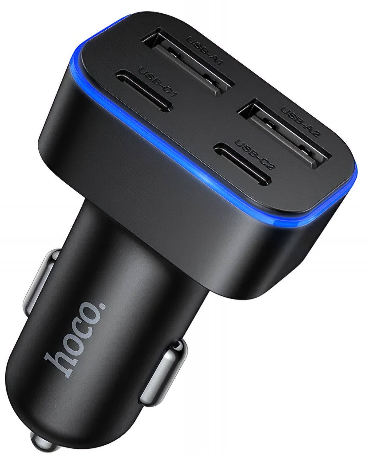 Avtomobilski polnilec HOCO Z63, 42W, 3A, 2 x USB-A - 2 x USB-C, Črn
