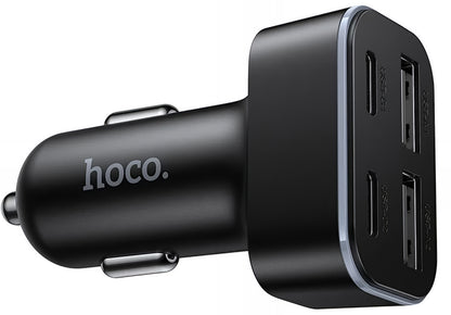 Avtomobilski polnilec HOCO Z63, 42W, 3A, 2 x USB-A - 2 x USB-C, Črn
