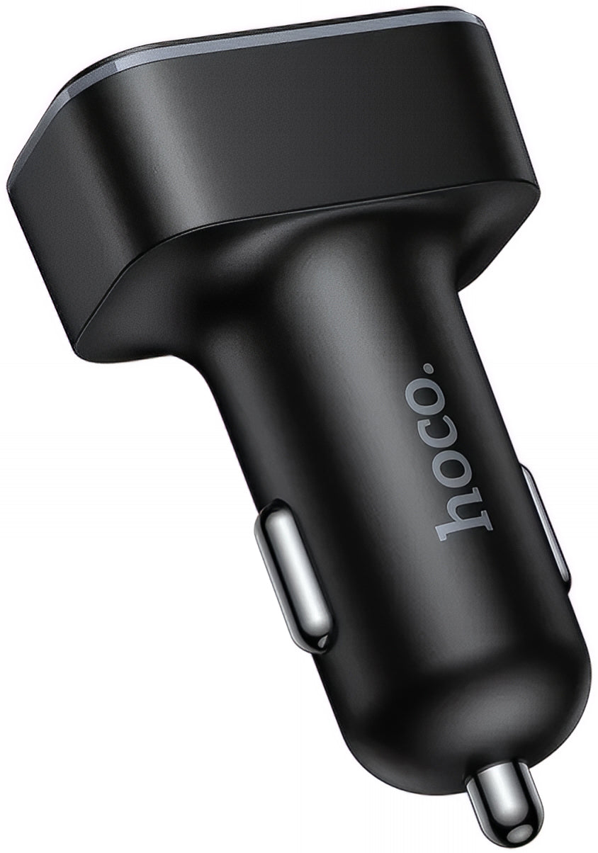 Avtomobilski polnilec HOCO Z63A Display, 42W, 3A, 1 x USB-C - 2 x USB-A, Črn