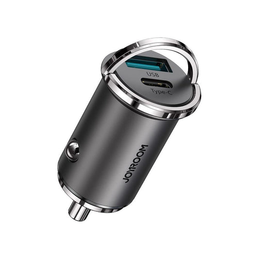Avtomobilski polnilec Joyroom C-A35, 45W, 5A, 1 x USB-A - 1 x USB-C, Siv
