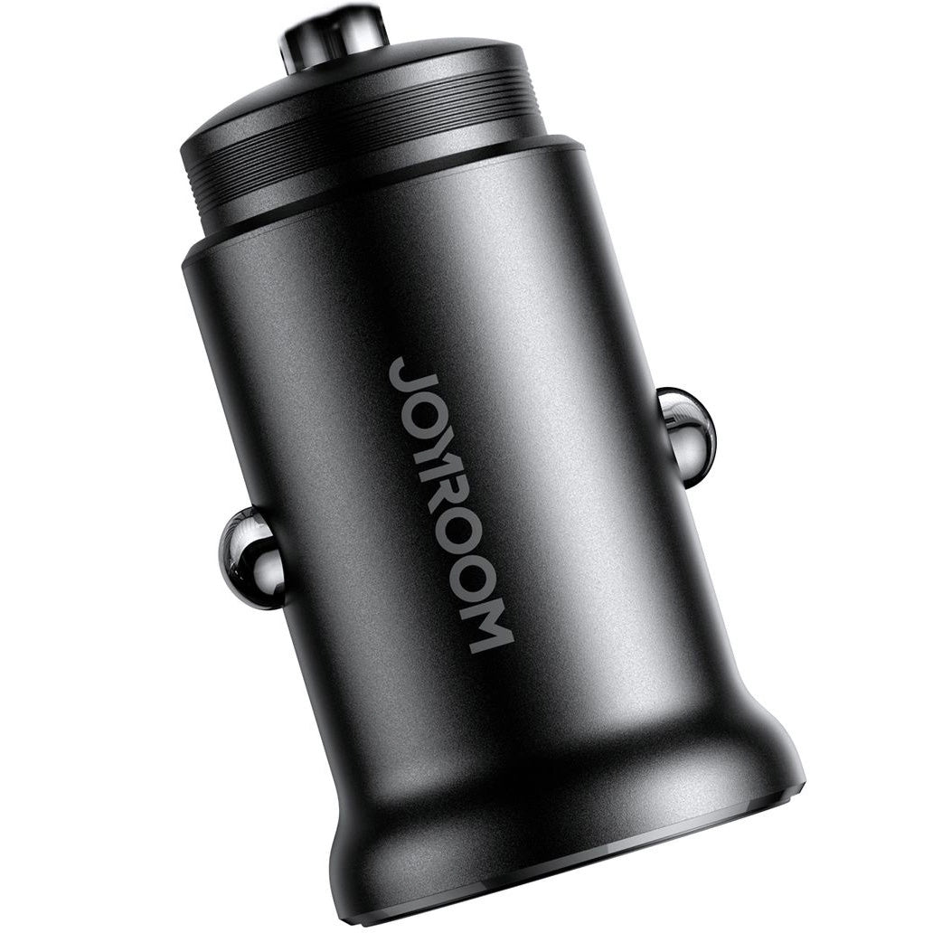 Avtomobilski polnilec Joyroom JR-CCN05, 30W, 3A, 1 x USB-A - 1 x USB-C, črn