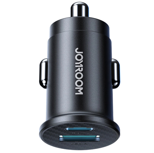 Avtomobilski polnilec Joyroom JR-CCN16 Mini, 12W, 2.4A, 1 x USB-A - 1 x USB-C, Črn