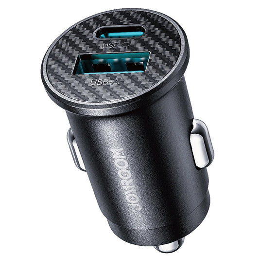 Avtomobilski polnilec Joyroom JR-CCN16 Mini, 12W, 2.4A, 1 x USB-A - 1 x USB-C, Črn
