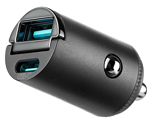 Avto polnilec Joyroom JR-CCN18, 65W, 1 x USB-A - 1 x USB-C, Črn