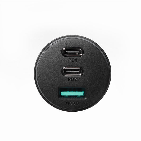 Avtomobilski polnilec Joyroom JR-CL26, 70W, 4.8A, 1 x USB-A - 2 x USB-C, črn