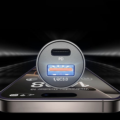 Avtomobilski polnilec Lisen, 51W, 3A, 1 x USB-A - 1 x USB-C, Set 2 kosa, Črn YL0223080037