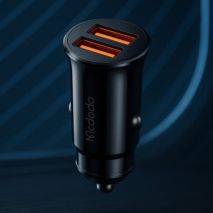 McDodo CC-6602 Car Charger, 12W, 2.4A, 2 x USB-A, Black