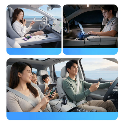 Avto polnilec Orico HyperDrive, 165W, 5A, 1 x USB-A - 2 x USB-C, Črn