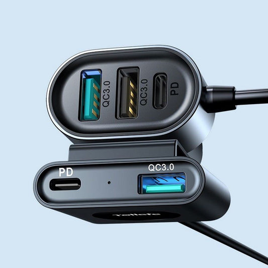 Avtomobilski polnilec Joyroom JR-CL05, 72W, 3A, 2 x USB-C - 3 x USB-A, Črn