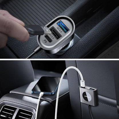 Avtomobilski polnilec Joyroom JR-CL05, 72W, 3A, 2 x USB-C - 3 x USB-A, Črn
