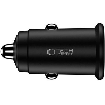 Avtomobilski polnilec Tech-Protect CC02, 35W, 3A, 1 x USB-A - 1 x USB-C, črn