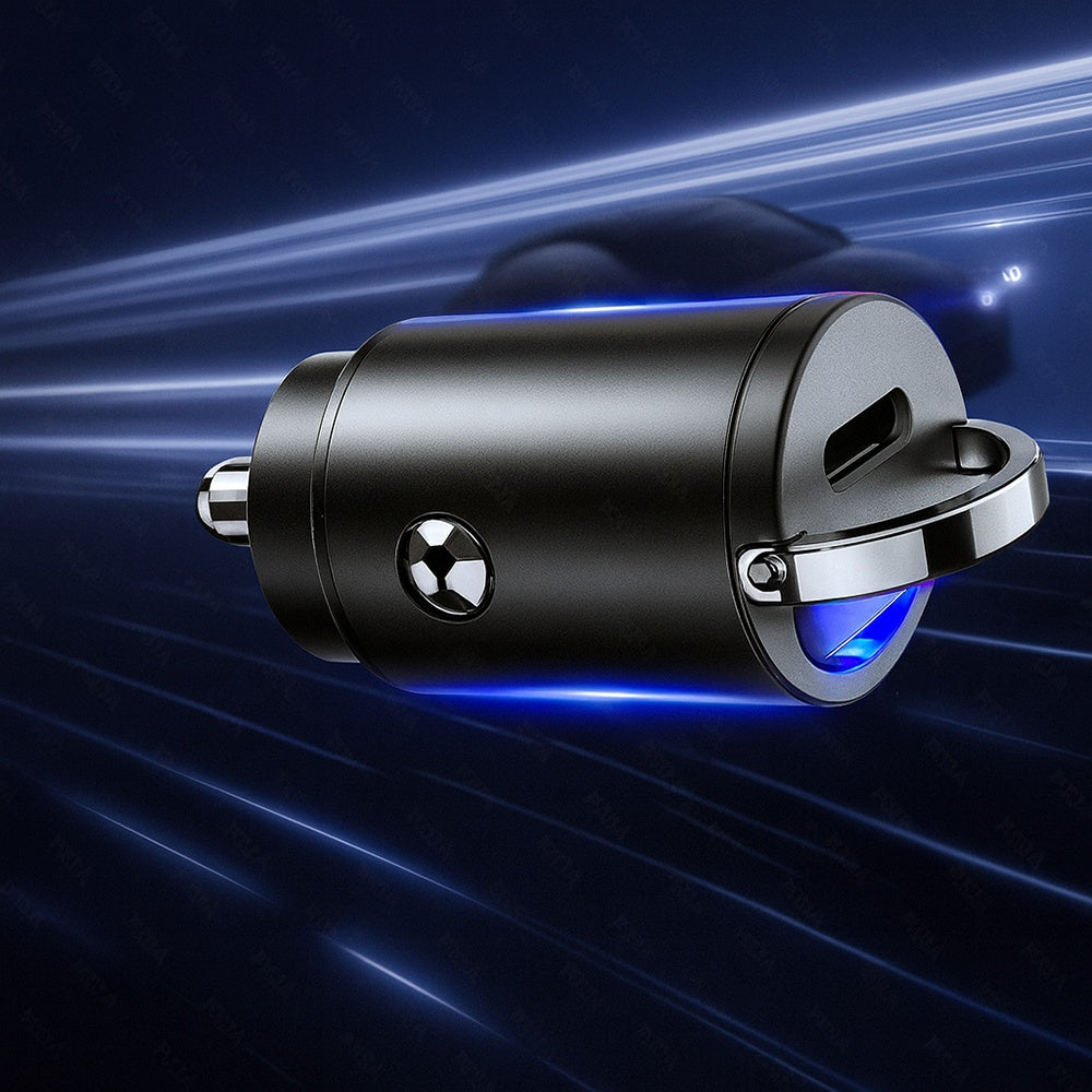 Avtomobilski polnilec Techsuit C5 NanoVolt, 30W, 3A, 1 x USB-C, črn