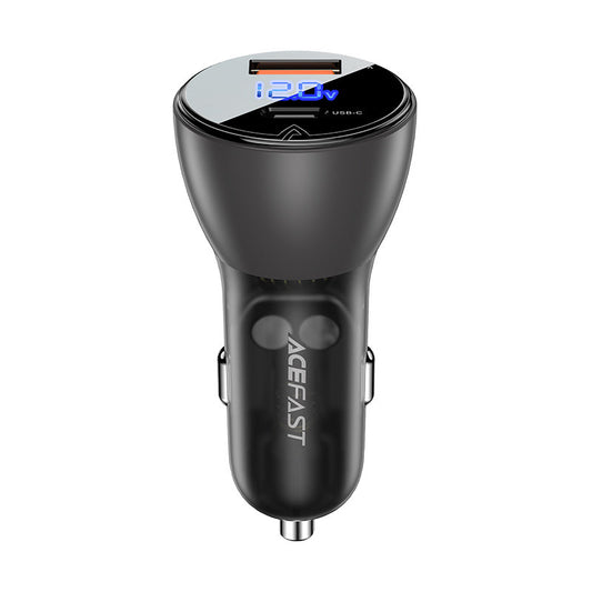Avto polnilec Acefast B6, 63W, 3.6A, 1 x USB-A - 1 x USB-C, Črn