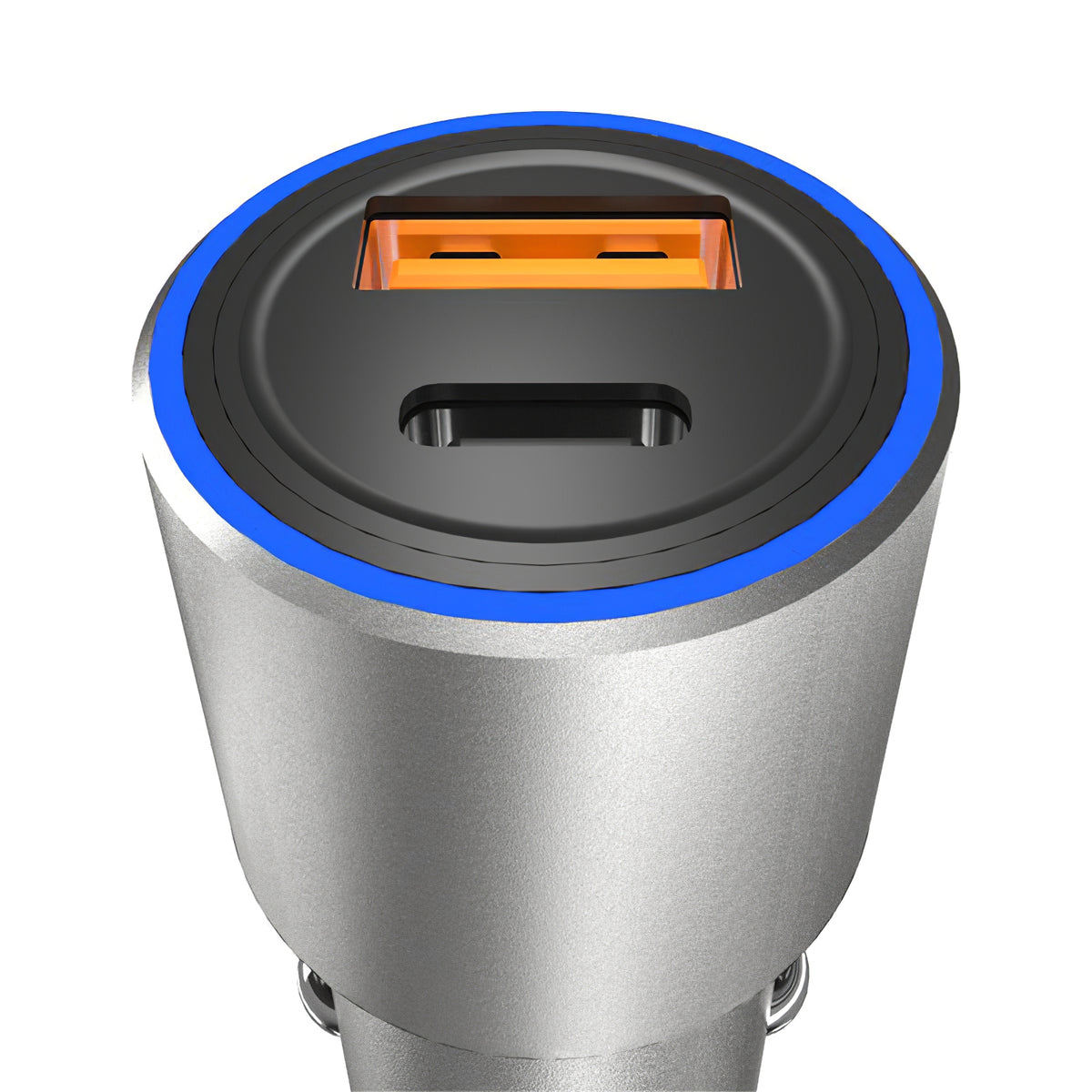 Avto polnilec USB Dudao R4PQ, 1 X USB - 1 X USB Tip-C, 22,5 W, Quick Charge - Power Delivery, Siva