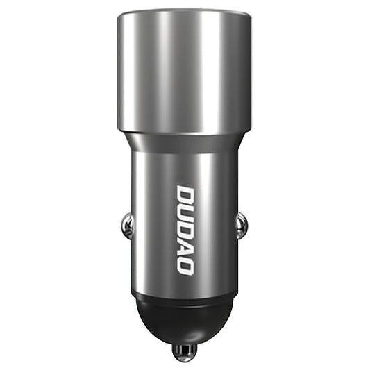 Avto polnilec Dudao R4PQ, 22,5W, 3A, 1 x USB-A - 1 x USB-C, Siva