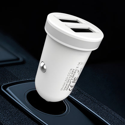 Avtomobilski polnilec XO Design CC-18, 10.5W, 2.1A, 2 x USB-A, Bel