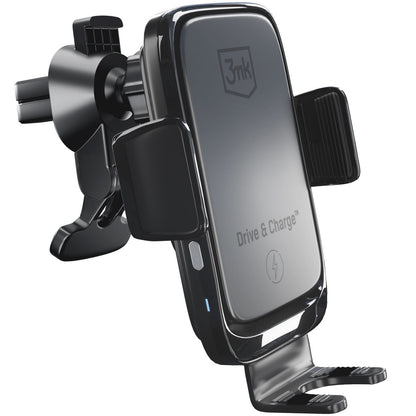 Brezžični avtomobilski polnilec 3MK Drive&Charge, 15W, 1.67A, črn