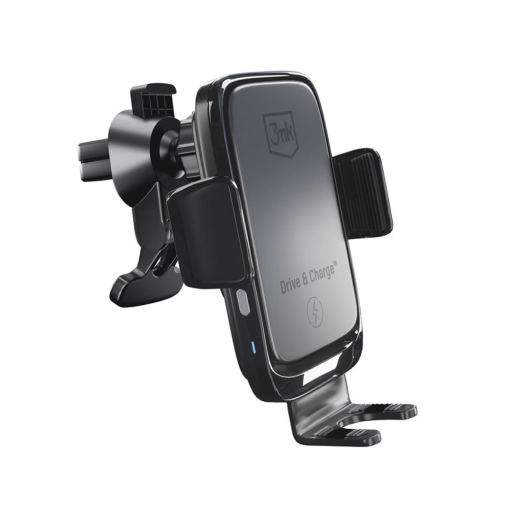 Brezžični avtomobilski polnilec 3MK Drive&Charge, 15W, 1.67A, črn