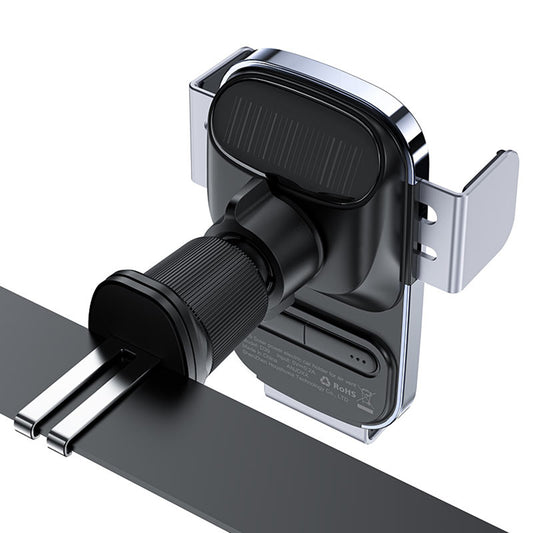 Brezžični avtomobilski polnilec Acefast D39 s solarnim panelom, 15W, 1.67A, črn