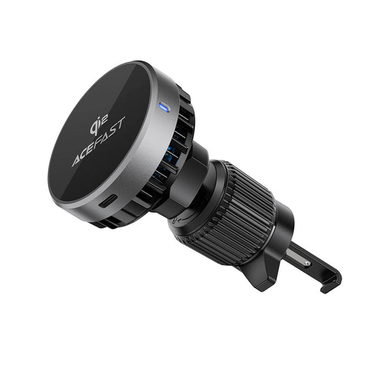 Brezžični avtomobilski polnilec Acefast D40, 15W, 1.67A, Siv