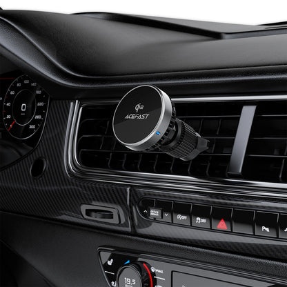 Brezžični avtomobilski polnilec Acefast D40, 15W, 1.67A, Siv