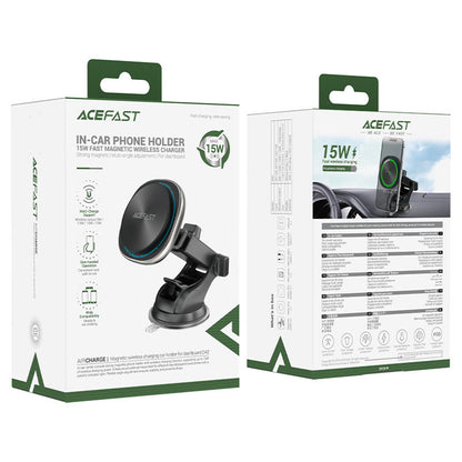 Brezžični avtomobilski polnilec Acefast D42, 15W, 1.67A, Srebrn.