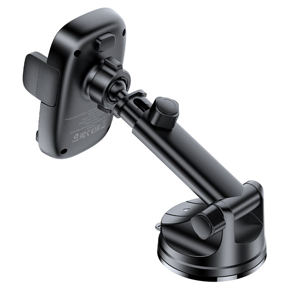 Brezžični avtomobilski polnilec Acefast D49, 15W, 1.67A, črn