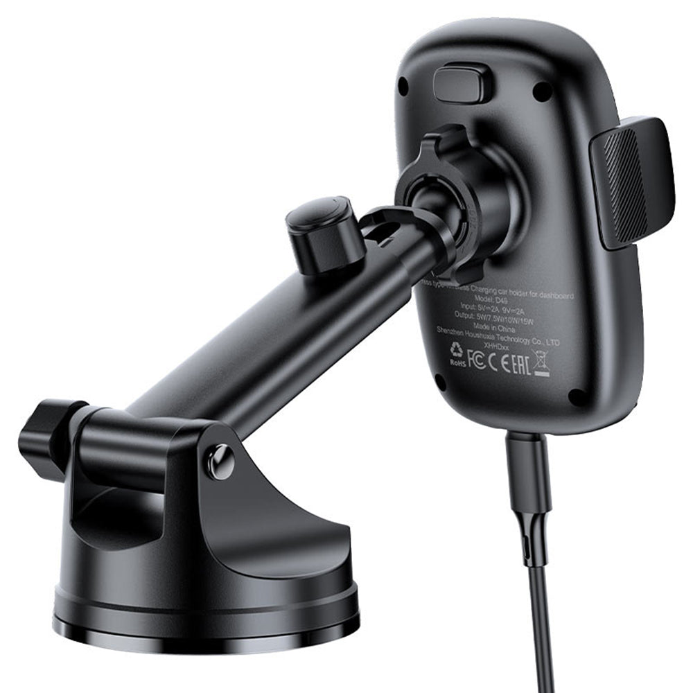 Brezžični avtomobilski polnilec Acefast D49, 15W, 1.67A, črn