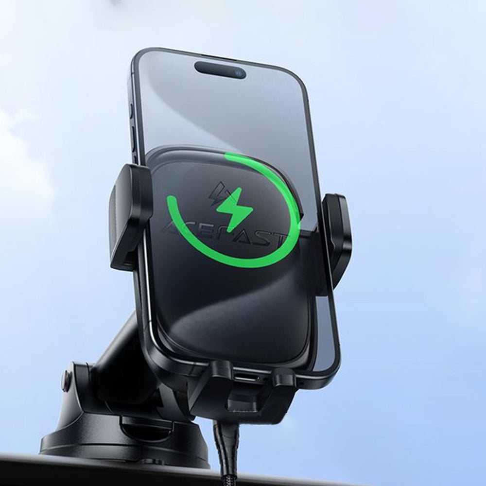 Brezžični avtomobilski polnilec Acefast D49, 15W, 1.67A, črn