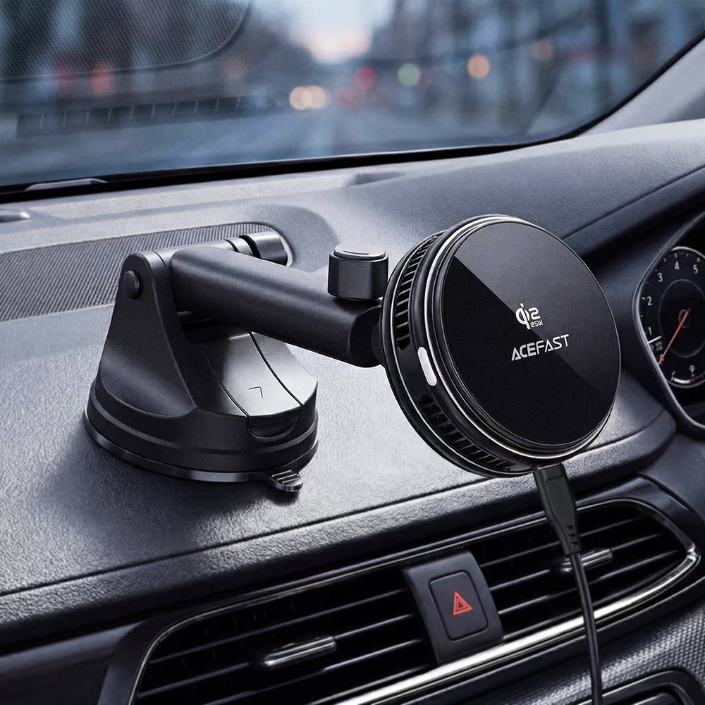 Brezžični avto polnilec Acefast D67, 25W, črn