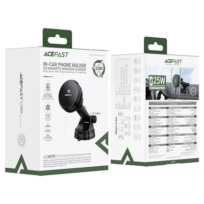 Brezžični avto polnilec Acefast D67, 25W, črn