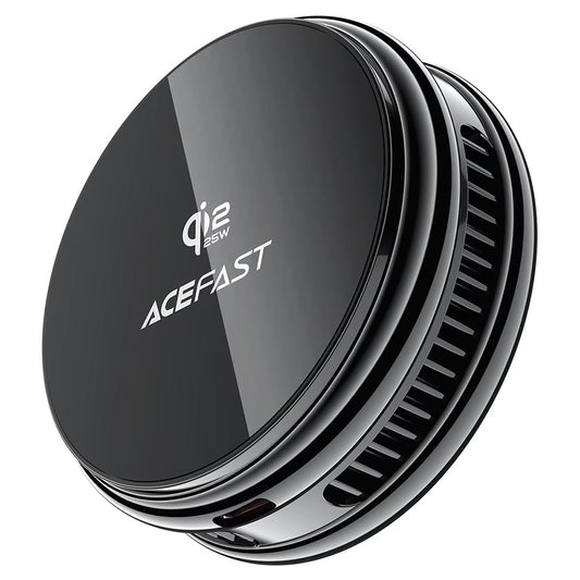 Brezžični polnilec Acefast E47 2v1, 25W, Črn