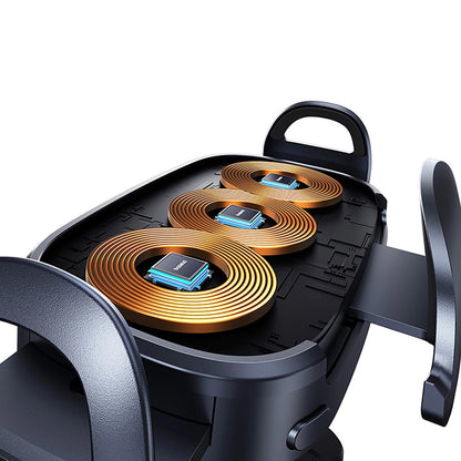 Brezžični avtomobilski polnilec Baseus LightChaser, 15W, 1.67A, črn, ponovno zapakiran C40355901111-00