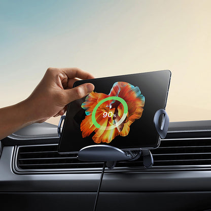 Brezžični avtomobilski polnilec Baseus LightChaser, 15W, 1.67A, črn, ponovno zapakiran C40355901111-00