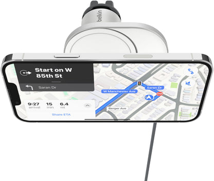 Belkin BoostCharge Pro Wireless Car Charger, 15W, 1.67A, White WIC008btGR-V2