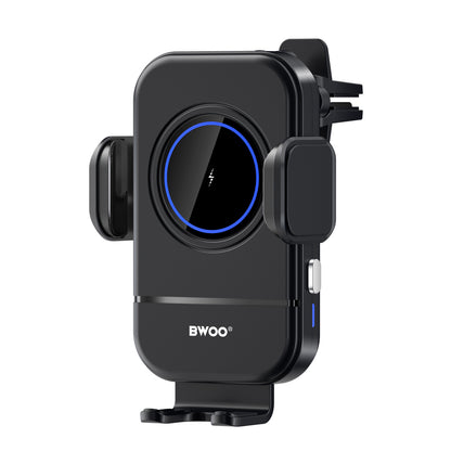 Brezžični avto polnilec BWOO ZJ137, 15W, 1.67A, Črn