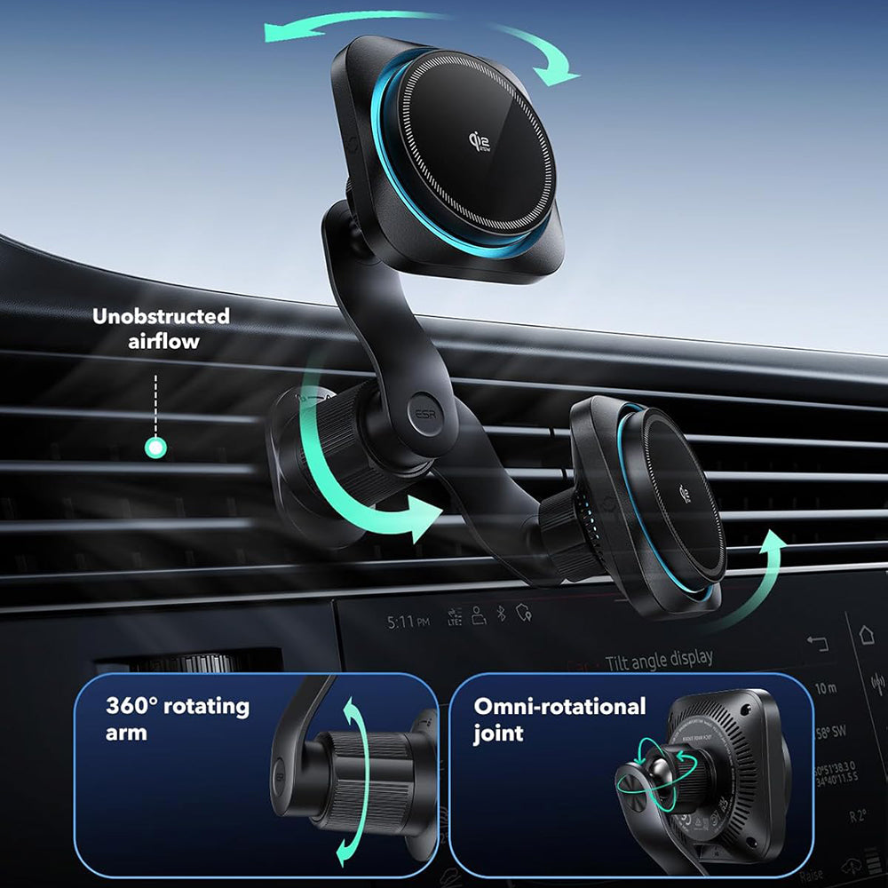 ESR Wireless Car Charger, 25W, Black