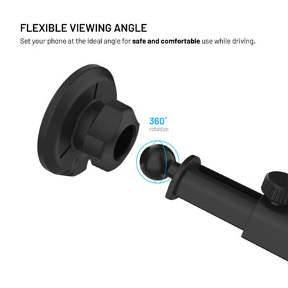 Brezžični avtomobilski polnilec Fixed MagRound 2 XL, 15W, 1.67A, črn