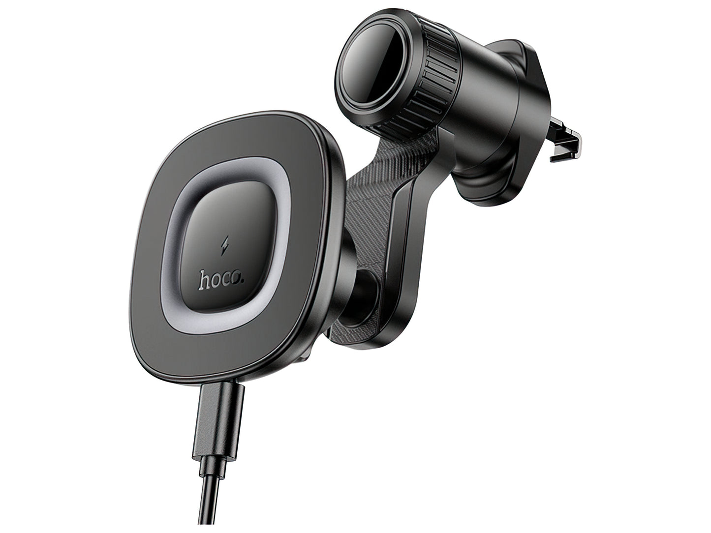 Brezžični avtomobilski polnilec HOCO HW30, 15W, 1.67A, črn