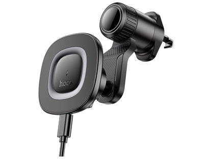 Brezžični avtomobilski polnilec HOCO HW30, 15W, 1.67A, črn