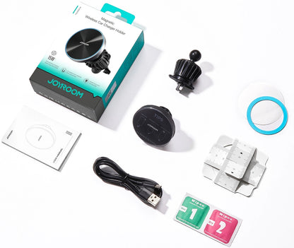 Brezžični avtomobilski polnilec Joyroom JR-ZS240 Pro, 15W, 1.67A, črn