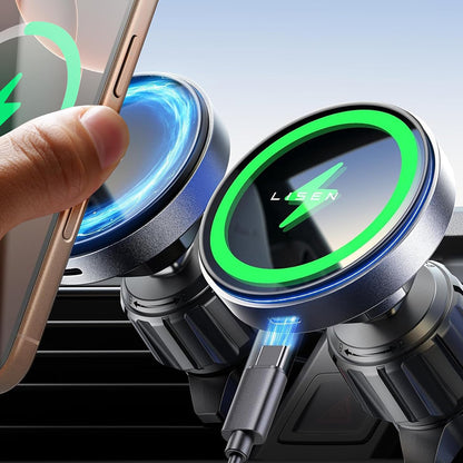 Brezžični avtomobilski polnilec Lisen, 15W, 1.67A, Črn YL0223070007