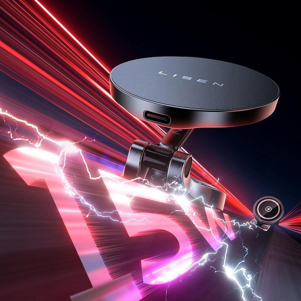 Brezžični avtomobilski polnilec Lisen, 15W, 1.67A, Črn YL0223090006