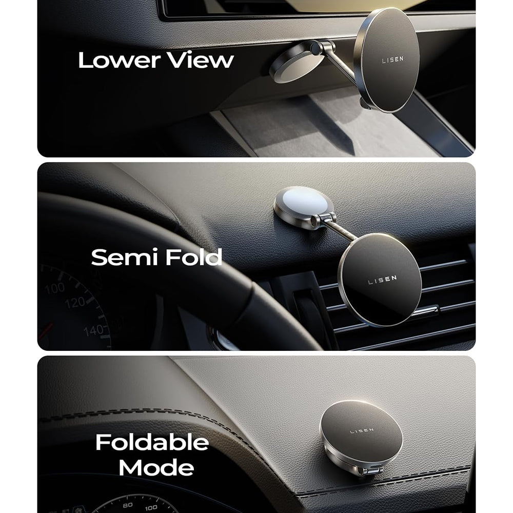 Brezžični avtomobilski polnilec Lisen, 15W, 1.67A, Črn YL0223090006