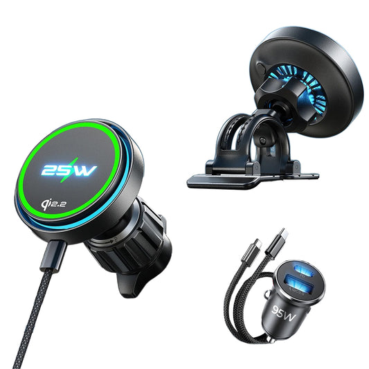 Brezžični avto polnilec Lisen W116, 25W, črn YL0225060018
