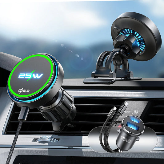 Brezžični avto polnilec Lisen W116, 25W, črn YL0225060018