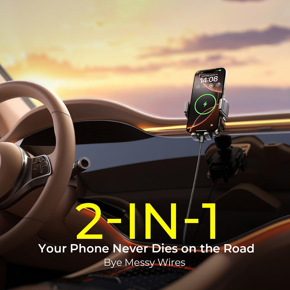 Brezžični avtomobilski polnilec Lisen W605, 15W, 1.67A, črn YL0225030014