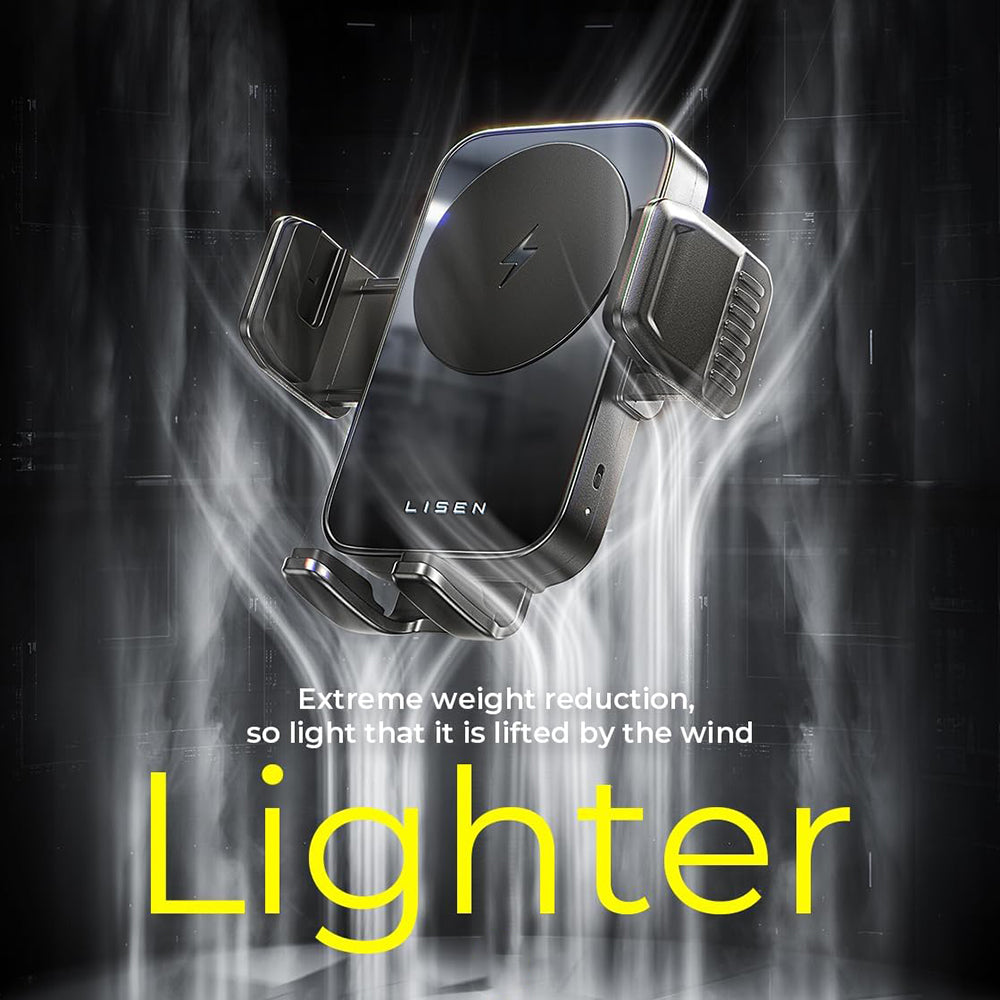 Brezžični avtomobilski polnilec Lisen W605, 15W, 1.67A, črn YL0225030014